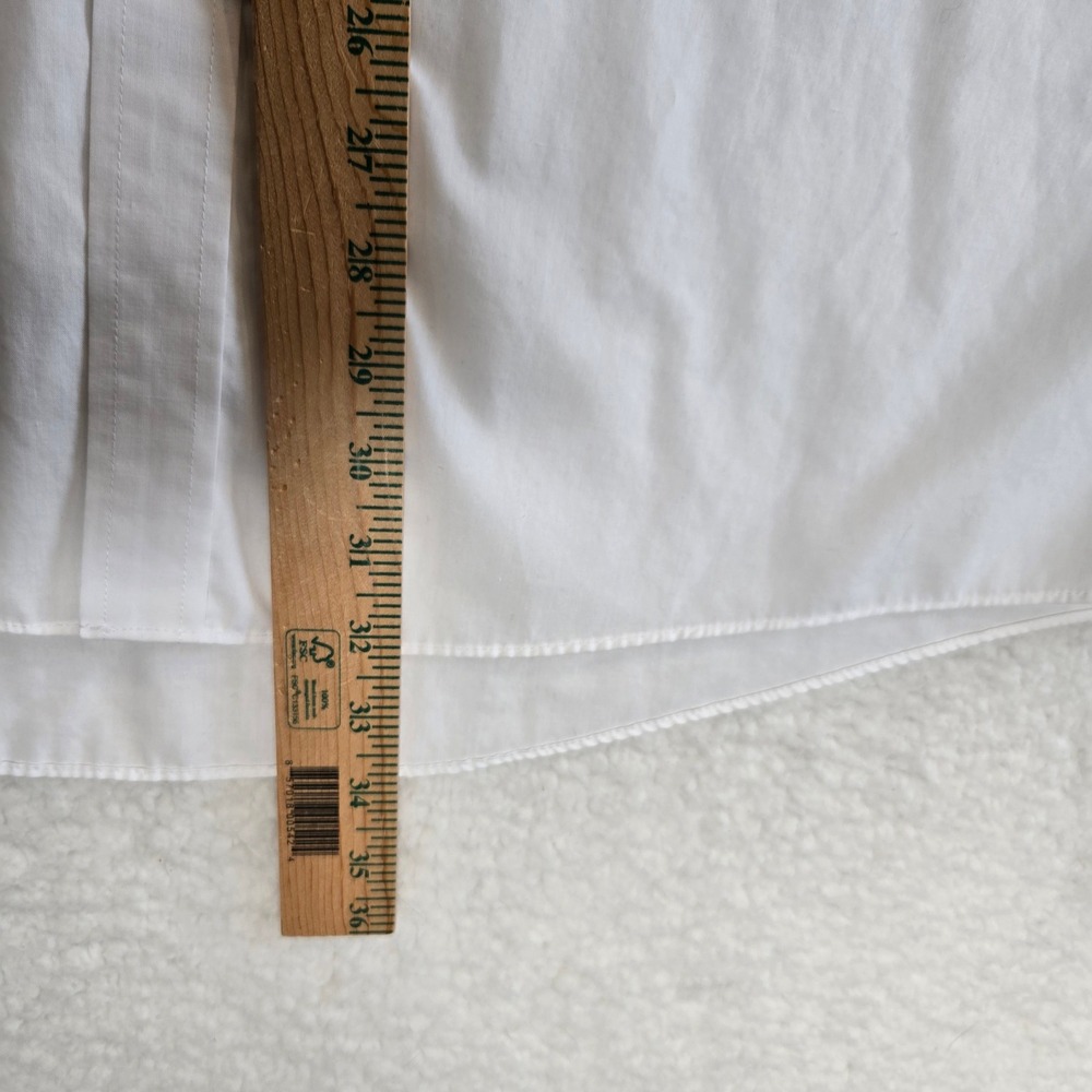 Stafford Dress Shirt Men 17 34-35 Ivory Classic Easy Care Broadcloth Travel - Picture 5 of 7